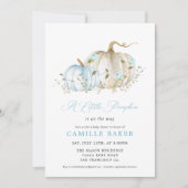 Invitation Un petit Citrouille Fall Boy Baby shower Invitatio (Devant)