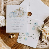 Invitation Un petit Citrouille Fall Boy Baby shower Invitatio