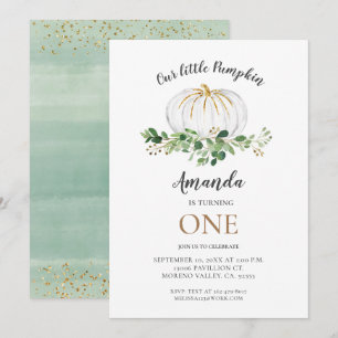 Invitation Un petit Citrouille fête son anniversaire