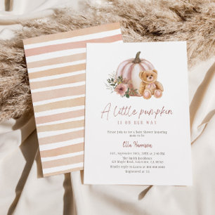 Invitation Un Petit Citrouille Floral Vintage Citrouille Tedd