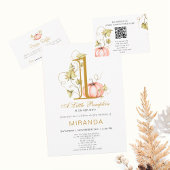 Invitation Un petit Citrouille Premier anniversaire de