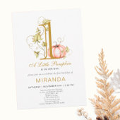 Invitation Un petit Citrouille Premier anniversaire de