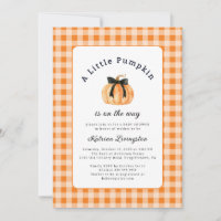 Un petit Citrouille se trouve sur le Baby shower W