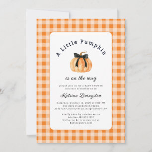 Invitation Un petit Citrouille se trouve sur le Baby shower W