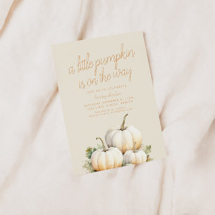 Invitation Un petit Citrouille se trouve sur le Baby shower W