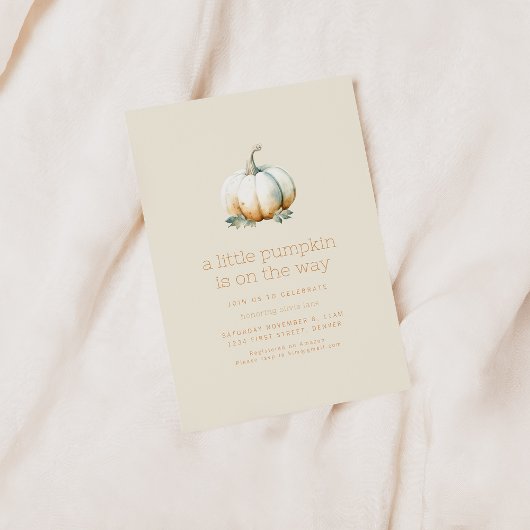 Invitation Un petit Citrouille se trouve sur le Baby shower W