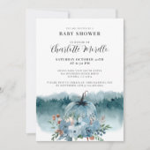 Invitation Un Petit Citrouille Se Trouve Sur Le Chemin De L'A (Devant)