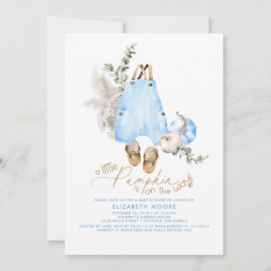 Invitation Un Petit Citrouille Se Trouve Sur Le Chemin Du Bab (Devant)