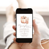 Invitation Un Petit Citrouille Se Trouve Sur Le Chemin Du Bab