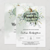 Invitation Un petit citrouille se trouve sur le chemin du béb (Devant / Derrière)