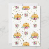 Invitation Un Petit Citrouille Se Trouve Sur Le Chemin Fille  (Dos)