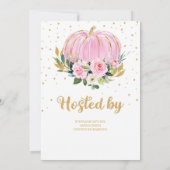 Invitation Un petit citrouille sucré est en route baby shower (Dos)