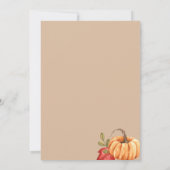 Invitation Un Petit Citrouille Sur Le Chemin Chute Bébé Thème (Dos)