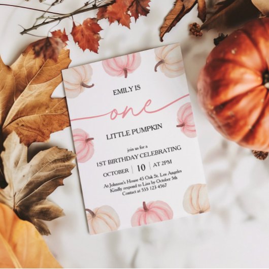 Invitation Un Petit Citrouille Tourne Un Anniversaire