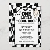 Invitation Un petit Cool Boo Halloween 1er anniversaire (Devant / Derrière)
