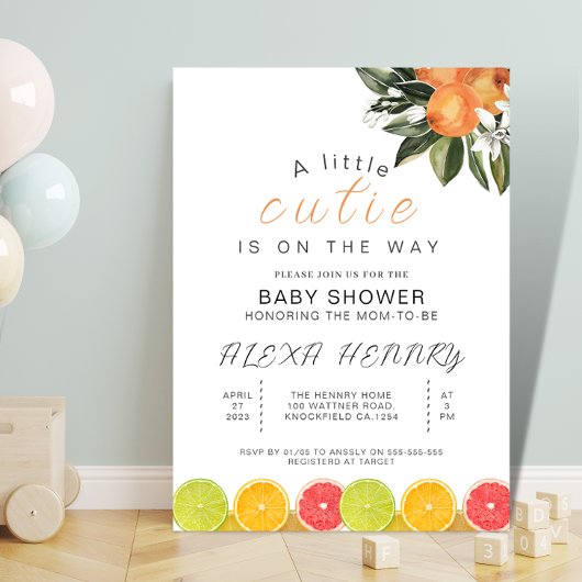 Invitation Un petit coup de baby shower sur le chemin des agr
