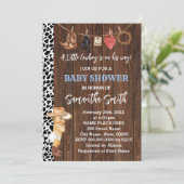 Invitation Un petit cowboy est son Way Western Baby shower (Debout devant)