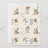 Invitation Un Petit Cowboy Premier anniversaire (Dos)