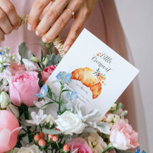 Invitation Un petit croissant est en route Baby Shower