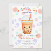 Invitation Un petit Cu-Thé Baby Shower Bubble Tea (Devant)