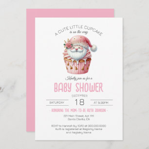Invitation Un Petit Cupcake Mignonne Se Trouve Sur Le Chemin 