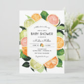 Invitation Un petit Cutie est sur le Baby shower Way (Debout devant)