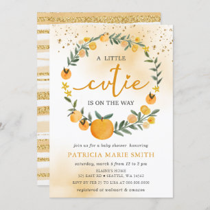 Invitation Un Petit Cutie Se Trouve Sur Le Chemin Du Baby sho