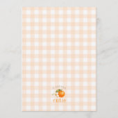 Invitation Un petit déjeuner de bébé chic orange pour une bab (Dos)