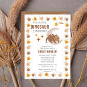 Invitation Un Petit Dinosaure Mignonne Se Trouve Sur Le Chemi