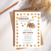 Invitation Un Petit Dinosaure Mignonne Se Trouve Sur Le Chemi