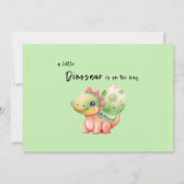 Invitation Un Petit Dinosaure Sur Le Chemin Du Baby shower (Dos)