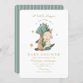 Invitation Un petit dragon se trouve sur le Baby shower