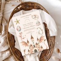 Un petit dragon se trouve sur le Baby shower Way