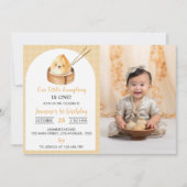 Invitation Un Petit Dumpling Premier Anniversaire Photo Invit (Devant)