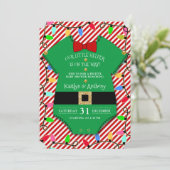 Invitation Un Petit Elfe Est En Route ! Baby shower de Noël (Debout devant)