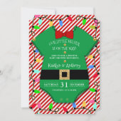Invitation Un Petit Elfe Est En Route ! Baby shower de Noël (Devant)