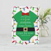 Invitation Un Petit Elfe Est En Route ! Baby shower de Noël (Debout devant)