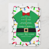 Invitation Un Petit Elfe Est En Route ! Baby shower de Noël (Devant)