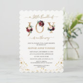 Invitation Un Petit Ensemble De Joy Baby shower Floral Bourgo (Debout devant)
