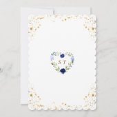 Invitation Un Petit Ensemble De Joy Blue Floral Boy Baby show (Dos)