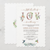 Invitation Un Petit Ensemble De Joy Pink Hibiscus Baby shower (Devant / Derrière)