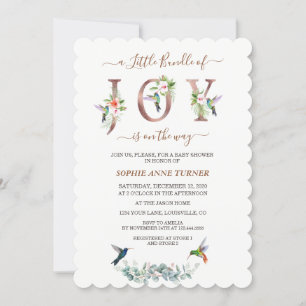 Invitation Un Petit Ensemble De Joy Pink Hibiscus Baby shower