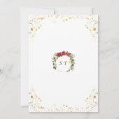 Invitation Un Petit Ensemble De Joy Poinsettia Baby shower Or (Dos)