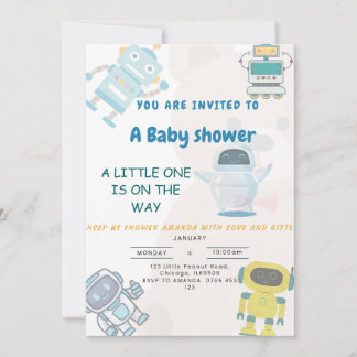 Invitation Un petit est sur le chemin du baby shower de jouet