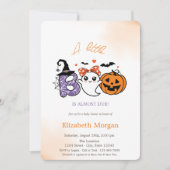 Invitation Un petit fantôme Citrouille Halloween (Devant)
