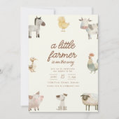 Invitation Un petit fermier est sur le chemin Baby shower Inv (Devant)