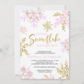 Invitation Un Petit Feu De Neige Est En Chemin Baby shower (Devant)