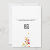 Invitation Un petit Fleur sauvage Aquarelle Baby shower BOHO (Dos)