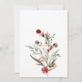 Invitation Un Petit Fleur sauvage Baby Girl Douche Ladybug (Dos)