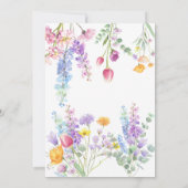 Invitation Un Petit Fleur sauvage Baby Girl Douche rose (Dos)